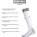 adidas Adult Copa Zone Traxion IV Over the Calf White/Black Socks