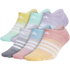 adidas Girls' Superlite No Show Socks - 6 Rose/White Pack