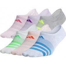 adidas Girls' Superlite Super No Show Socks 6 Glow Blue/White Pack