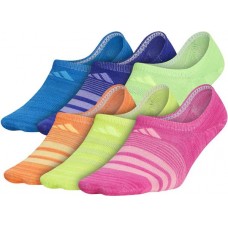adidas Girls' Superlite Super No Show Socks 6 Screaming Pink Pack