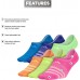 adidas Girls' Superlite Super No Show Socks 6 Screaming Pink Pack