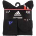 adidas Kids' Cushioned Stripe Crew Socks - 6 Black Pack