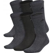 adidas Men's Athletic Cushioned Crew Socks - 6 Black/Onix Marl Pack