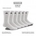 adidas Men's Athletic Cushioned Crew Socks - 6 White Pack