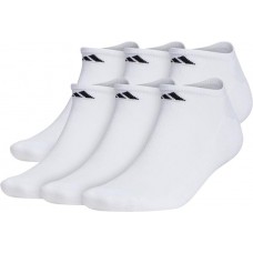 adidas Men's Athletic Cushioned No Show Socks White - 6 Pack