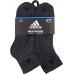 adidas Men's Athletic Quarter Socks - 6 Black/Onix Marl Pack