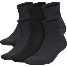adidas Men's Athletic Quarter Socks - 6 Black/Onix Marl Pack