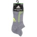 adidas Men's Superlite No Show Tab Socks Grey/Yellow - 2 Pack