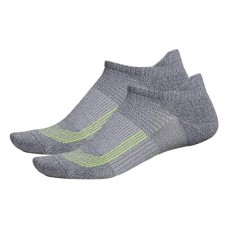 adidas Men's Superlite No Show Tab Socks Grey/Yellow - 2 Pack