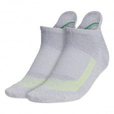 adidas Women's Superlite No Show Tab Socks Grey/Yellow - 2 Pack