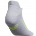 adidas Women's Superlite No Show Tab Socks Grey/Yellow - 2 Pack