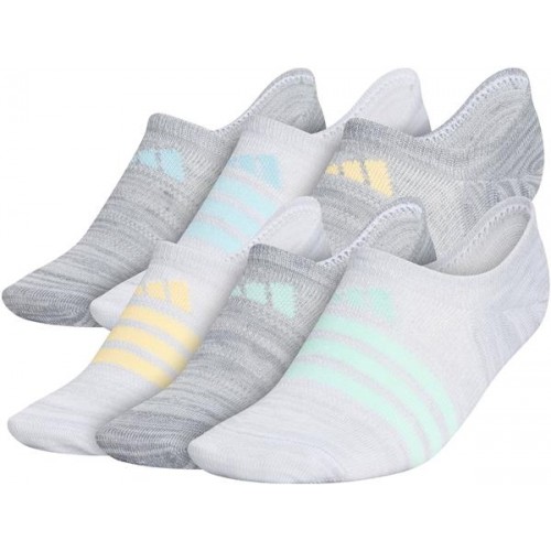 adidas Women's Superlite Super No Show Socks - 6 Orange/Heather Gry/Mint Pack adidas Women's Superlite Super No Show Socks - 6 Orange/Heather Gry/Mint Pack