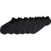 adidas Youth Cushioned Angle Stripe No-Show Socks - 6 Black/Black Pack