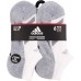adidas Youth Cushioned Angle Stripe No-Show Socks - 6 White/White Pack adidas Youth Cushioned Angle Stripe No-Show Socks - 6 White/White Pack