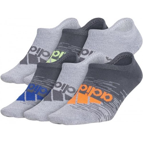 adidas Youth Superlite Badge of Sport No Show Socks Grey - 6 Pack adidas Youth Superlite Badge of Sport No Show Socks Grey - 6 Pack
