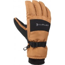 Carhartt Men's Waterproof Insulated Knit Cuff Brown/Black Gloves Carhartt Men's Waterproof Insulated Knit Cuff Brown/Black Gloves
