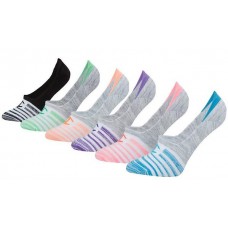 Champion Women's Performance Invisible Liner Socks Grey Heather/White - 6 Pack