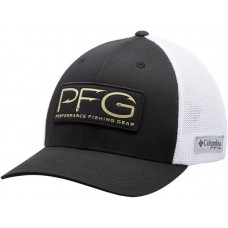 Columbia Men's PFG Mesh Hooks Ball Black/Gold Cap Columbia Men's PFG Mesh Hooks Ball Black/Gold Cap