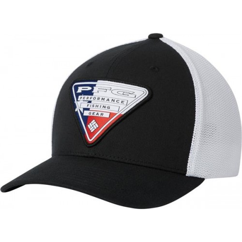 Columbia Men's PFG Mesh Stateside Ball Black/Texas Triangle Cap Columbia Men's PFG Mesh Stateside Ball Black/Texas Triangle Cap