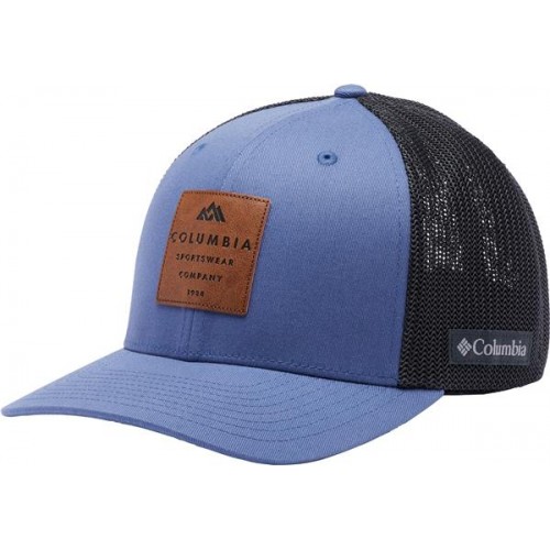 Columbia Men's Rugged Outdoor Mesh Bluestone/Shrk CS Sq Patc Hat Columbia Men's Rugged Outdoor Mesh Bluestone/Shrk CS Sq Patc Hat