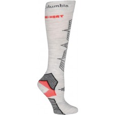 Columbia Omni-Heat Optical Grid Over-the-Calf Ski White/Heather Socks