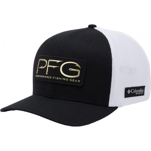 Columbia PFG Mesh Ball Cap Black/PFG Hooks Patch XXL Columbia PFG Mesh Ball Cap Black/PFG Hooks Patch XXL