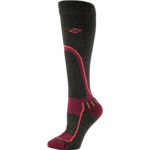 Columbia Ski Slope Over-the-Calf Gray/Raspberry Socks Columbia Ski Slope Over-the-Calf Gray/Raspberry Socks