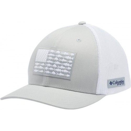 Columbia Unisex Mesh Fish Flag Cool Grey/White/US Fsh Fl Cap Columbia Unisex Mesh Fish Flag Cool Grey/White/US Fsh Fl Cap