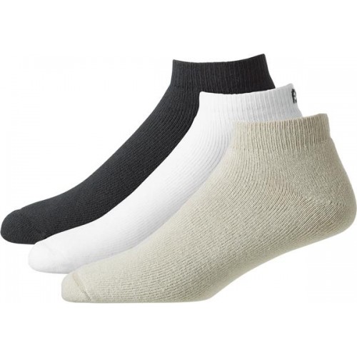 FootJoy Men's ComfortSof Sport Golf Socks - 6 Black/White/Tan Pack FootJoy Men's ComfortSof Sport Golf Socks - 6 Black/White/Tan Pack