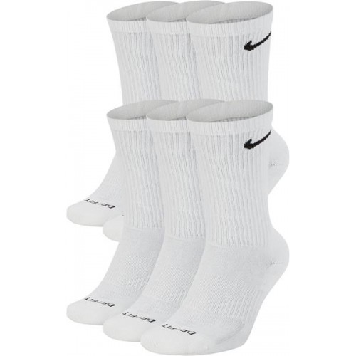 Nike Dri-FIT Everyday Plus Cushion Training Crew Socks White - 6 Pack Nike Dri-FIT Everyday Plus Cushion Training Crew Socks White - 6 Pack