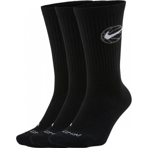 Nike Everyday Crew Basketball Socks Black/White - 3 Pack Nike Everyday Crew Basketball Socks Black/White - 3 Pack