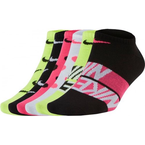 Nike Everyday Lightweight Training No-Show Socks Green Lime/Black - 6 Pack Nike Everyday Lightweight Training No-Show Socks Green Lime/Black - 6 Pack