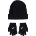 Nike Girls' Futura Beanie and Gloves Black Set Nike Girls' Futura Beanie and Gloves Black Set