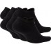 Nike Kids' Performance Cushioned No-Show Socks - 6 Black/White Pack