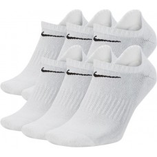 Nike Kids' Performance Cushioned No-Show Socks - 6 White/Black Pack