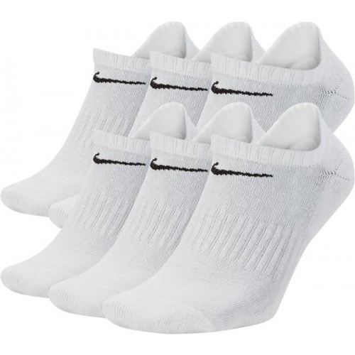 Nike Kids' Performance Cushioned No-Show Socks - 6 White/Black Pack Nike Kids' Performance Cushioned No-Show Socks - 6 White/Black Pack
