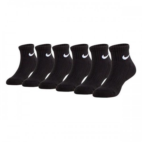 Nike Kids' Toddler Basic Ankle Sock - 6 Black pack Nike Kids' Toddler Basic Ankle Sock - 6 Black pack