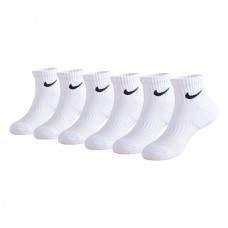 Nike Kids' Toddler Basic Ankle Sock - 6 White pack Nike Kids' Toddler Basic Ankle Sock - 6 White pack