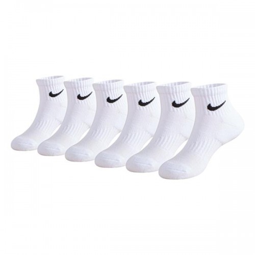Nike Kids' Toddler Basic Ankle Sock - 6 White pack Nike Kids' Toddler Basic Ankle Sock - 6 White pack