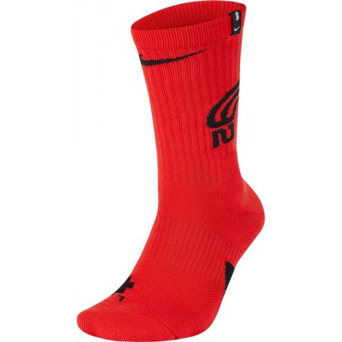 Nike Men's Kyrie Elite Crew Habanero Red/Black Socks Nike Men's Kyrie Elite Crew Habanero Red/Black Socks