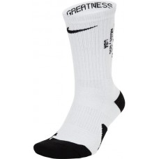 Nike Men's Lebron Elite Crew White/Black/Black Socks