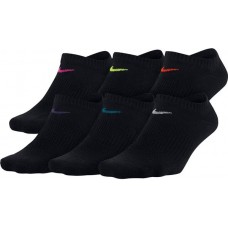 Nike Women's Everyday Lightweight No Show Training Socks Black - 6 Pack