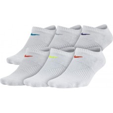 Nike Women's Everyday Lightweight No Show Training Socks White - 6 Pack