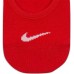 Nike Women's Lightweight Footie Sock White/Chile Red - 3 Pack