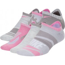 Nike Youth Everyday Lightweight No Show Socks Pink/Blue - 6 Pack