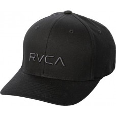 RVCA Men's Flex Fit Baseball Black Hat