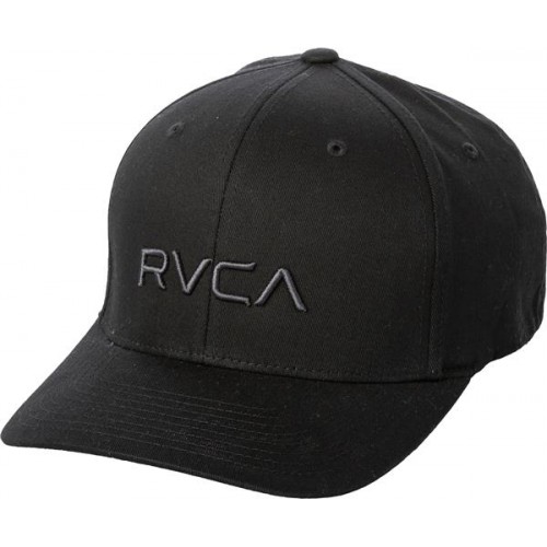 RVCA Men's Flex Fit Baseball Black Hat RVCA Men's Flex Fit Baseball Black Hat