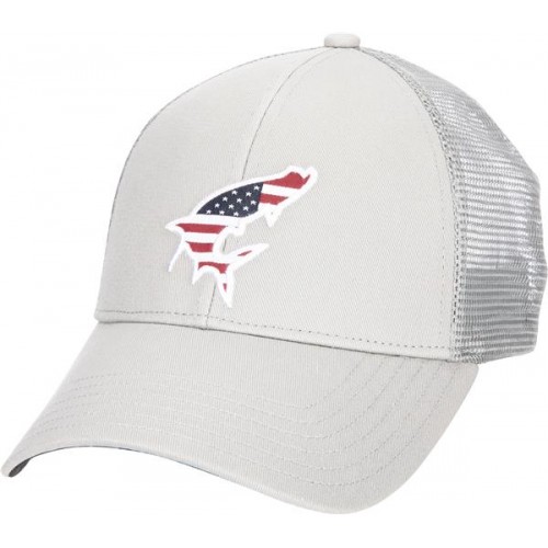 Simms Men's USA Catch Trucker Sterling Hat Simms Men's USA Catch Trucker Sterling Hat