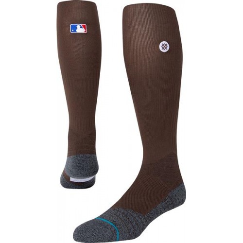 Stance Adult MLB Diamond Pro On-Field Baseball Socks, Brown Stance Adult MLB Diamond Pro On-Field Baseball Socks, Brown