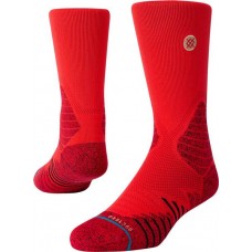 Stance Adult Performance Crew Socks, Red